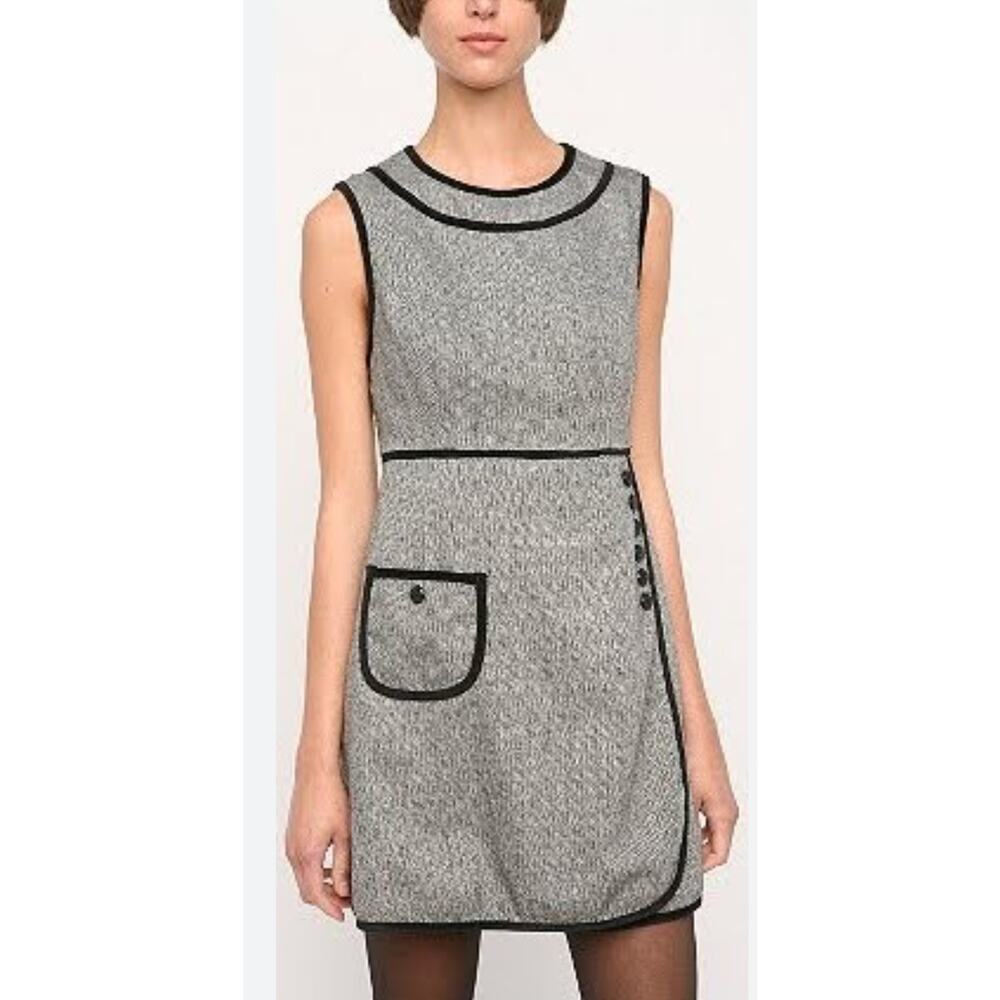 Kimchi Blue Sleeveless Faux Wrap Mini Wool Blend Dress Size 8 Preppy Academia